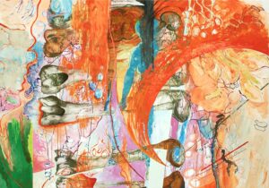 Persephone, Acryl, Eiöltempera und Öl auf Baumwollstoff, 190 x 270 cm, 2007